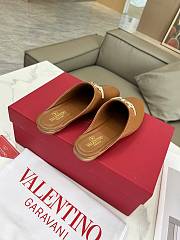 Kitlife Valentino VLogo Gate Brown Leather Loafers - 5