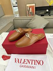 Kitlife Valentino VLogo Gate Brown Leather Loafers - 4