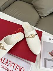 Kitlife Valentino VLogo Gate White Leather Loafers  - 4