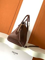 Kitlife Celine Medium Smiling New Luaggage In Supple Brown Shiny Lambskin 36x22x16cm - 6