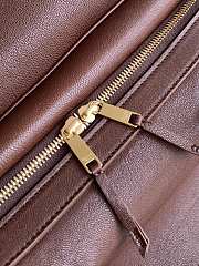 Kitlife Celine Medium Smiling New Luaggage In Supple Brown Shiny Lambskin 36x22x16cm - 5