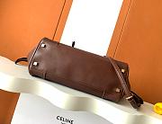 Kitlife Celine Medium Smiling New Luaggage In Supple Brown Shiny Lambskin 36x22x16cm - 3