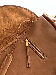 Kitlife Celine Halfmoon Soft Triomphe Bag In Supple Brown Shiny Lambskin 46x19x10cm  - 3