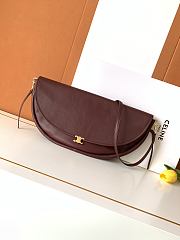 Kitlife Celine Halfmoon Soft Triomphe Bag In Supple Burgundy Shiny Lambskin 46x19x10cm - 1