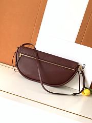 Kitlife Celine Halfmoon Soft Triomphe Bag In Supple Burgundy Shiny Lambskin 46x19x10cm - 5