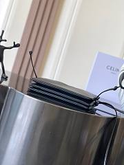 Kitlife Celine Trio Flap Bag In Black Smooth Lambskin 22x14x4cm  - 6