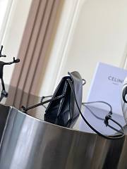 Kitlife Celine Trio Flap Bag In Black Smooth Lambskin 22x14x4cm  - 5