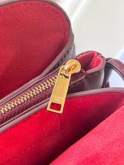 Kitlife Celine Trio Flap Bag In Burgundy Smooth Lambskin 22x14x4cm  - 2