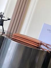 Kitlife Celine Trio Flap Bag In Brown Smooth Lambskin 22x14x4cm  - 6