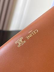 Kitlife Celine Trio Flap Bag In Brown Smooth Lambskin 22x14x4cm  - 3