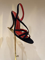 Kitlife Valentino Fetishique Black Velvet Sandal 105mm - 5