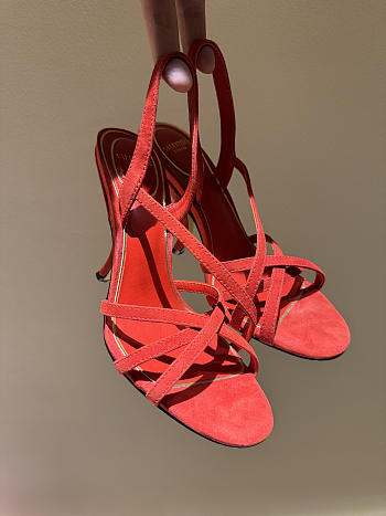 Kitlife Valentino Fetishique Red Velvet Sandal 105mm 