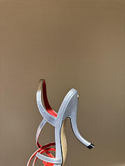 Kitlife Valentino Fetishique Silver Leather Sandal 105mm  - 4