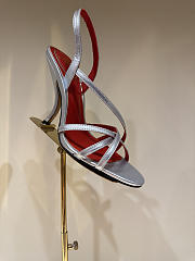 Kitlife Valentino Fetishique Silver Leather Sandal 105mm  - 5