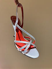 Kitlife Valentino Fetishique Silver Leather Sandal 105mm  - 3