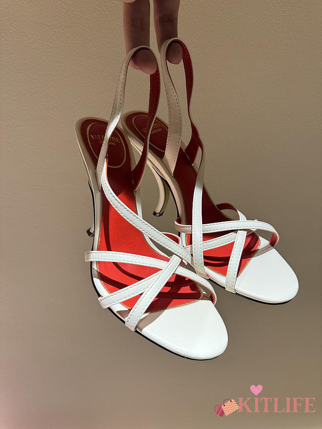 Kitlife Valentino Fetishique White Leather Sandal 105mm - 1