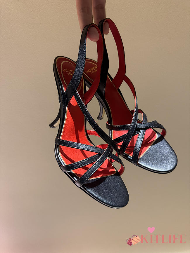 Kitlife Valentino Fetishique Black Leather Sandal 105mm - 1