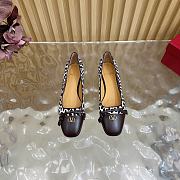 Kitlife Valentino 2025 Bow-Tie Color-Blocked Shoes Leopard-Print and Dark Brown - 1