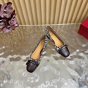 Kitlife Valentino 2025 Bow-Tie Color-Blocked Shoes Leopard-Print and Dark Brown - 5