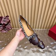 Kitlife Valentino 2025 Bow-Tie Color-Blocked Shoes Leopard-Print and Dark Brown - 3