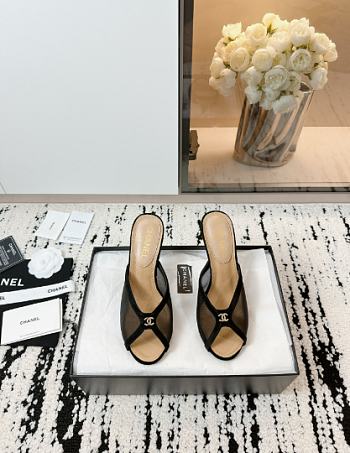 Kitlife Chanel 24P Black Mesh High Heels 70mm