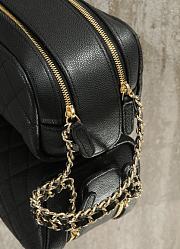 Kitlife Chanel Pebbled Leather Toiletry Bag Black 18x9x9cm - 2