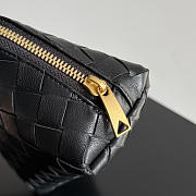 Kitlife Bottega Veneta Intrecciato Small Beauty Pouch Black 764044 16.5x10.5x9cm - 3