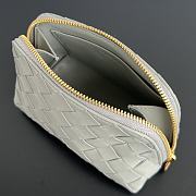 Kitlife Bottega Veneta Intrecciato Small Beauty Pouch Grey 764044 16.5x10.5x9cm  - 6