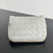 Kitlife Bottega Veneta Intrecciato Small Beauty Pouch Grey 764044 16.5x10.5x9cm  - 4