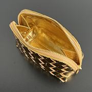 Kitlife Bottega Veneta Intrecciato Small Beauty Pouch Gold 764044 16.5x10.5x9cm - 6