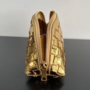 Kitlife Bottega Veneta Intrecciato Small Beauty Pouch Gold 764044 16.5x10.5x9cm - 5