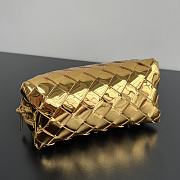 Kitlife Bottega Veneta Intrecciato Small Beauty Pouch Gold 764044 16.5x10.5x9cm - 4