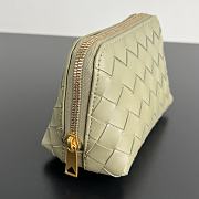 Kitlife Bottega Veneta Intrecciato Small Beauty Pouch Light Green 764044 16.5x10.5x9cm  - 5