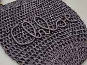 Kitlife Chloe Banana Embellished Raffia Tote Bag Dark Brown 22x30x2cm  - 5