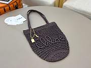 Kitlife Chloe Banana Embellished Raffia Tote Bag Dark Brown 22x30x2cm  - 2