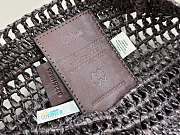 Kitlife Chloe Banana Embellished Raffia Tote Bag Dark Brown 22x30x2cm  - 4