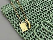 Kitlife Chloe Banana Embellished Raffia Tote Bag Green 22x30x2cm  - 6