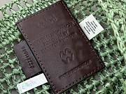 Kitlife Chloe Banana Embellished Raffia Tote Bag Green 22x30x2cm  - 3