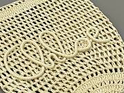 Kitlife Chloe Banana Embellished Raffia Tote Bag Beige 22x30x2cm  - 6