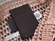 Kitlife Chloe Banana Embellished Raffia Tote Bag Light Pink 22x30x2cm  - 5