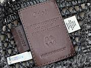 Kitlife Chloe Banana Embellished Raffia Tote Bag Black 22x30x2cm  - 6