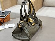 Kitlife Chloe Paddington Bag In Green Leather 36x18x15cm   - 4