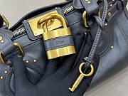 Kitlife Chloe Paddington Bag In Dark Blue Leather 36x18x15cm - 3