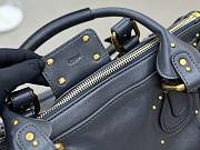 Kitlife Chloe Paddington Bag In Dark Blue Leather 36x18x15cm - 2