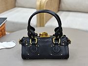 Kitlife Chloe Paddington Small Bag In Black Leather 26x12x12cm - 6