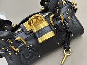 Kitlife Chloe Paddington Small Bag In Black Leather 26x12x12cm - 5