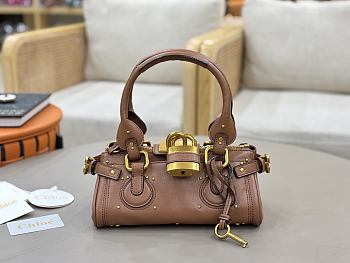 Kitlife Chloe Paddington Small Bag In Brown Leather 26x12x12cm 