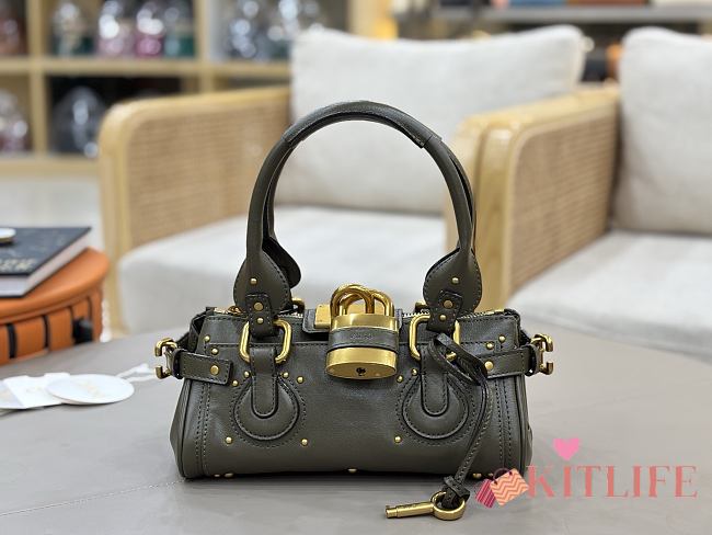 Kitlife Chloe Paddington Small Bag In Green Leather 26x12x12cm - 1