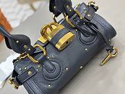 Kitlife Chloe Paddington Small Bag In Dark Blue Leather 26x12x12cm  - 3