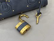 Kitlife Chloe Paddington Small Bag In Dark Blue Leather 26x12x12cm  - 2